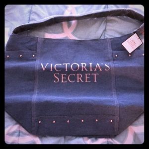 Victoria Secret denim tote bag NWT